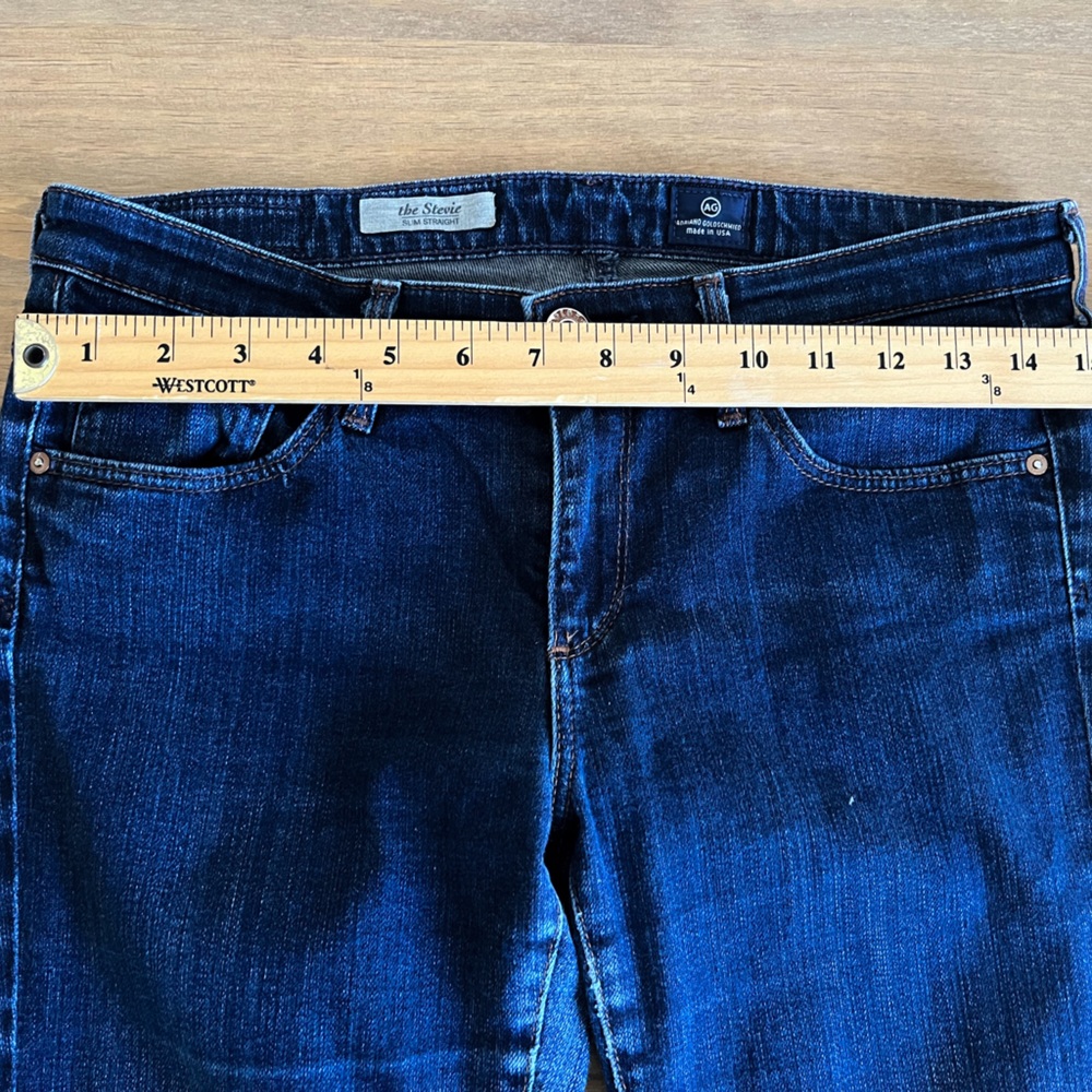 AG Adriano Goldschmied ANTHROPOLOGIE Stevie Slim Straight Denim Jeans Women’s 29 - Picture 10 of 13